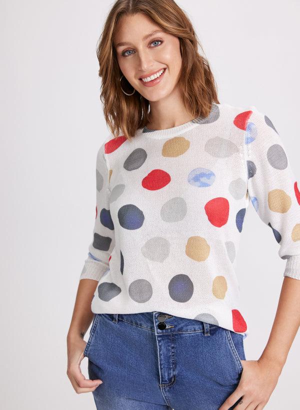 laura Dot Print Sweater