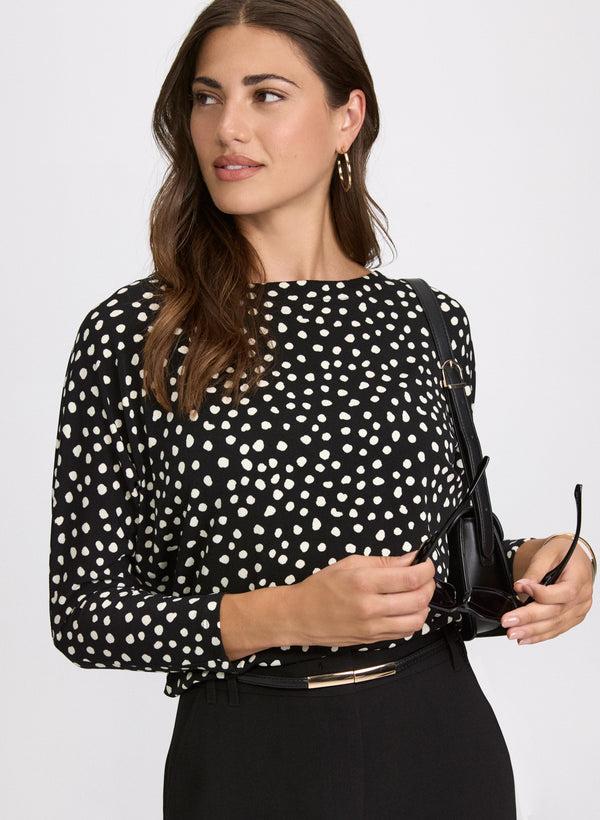 laura Dot Print Top