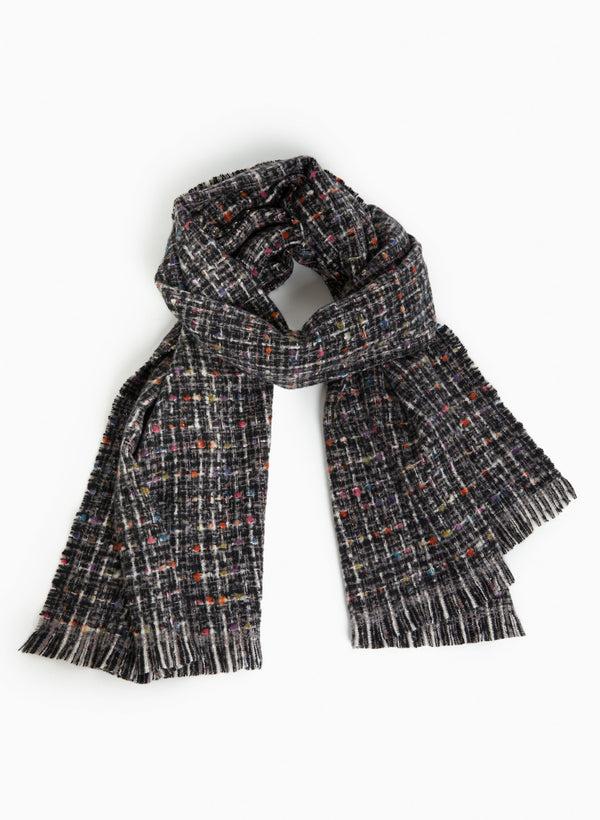 laura Dotted Plaid Scarf