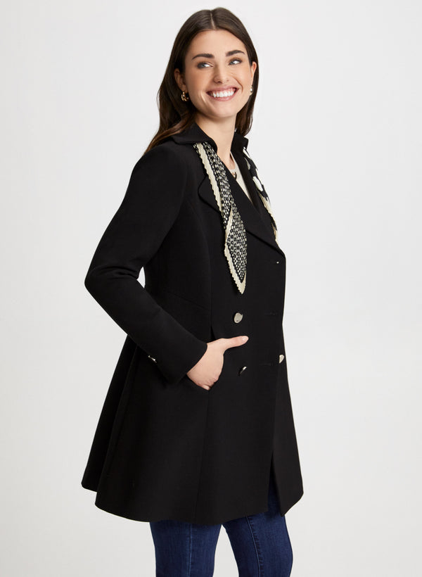Laura Double Row Button Front Coat