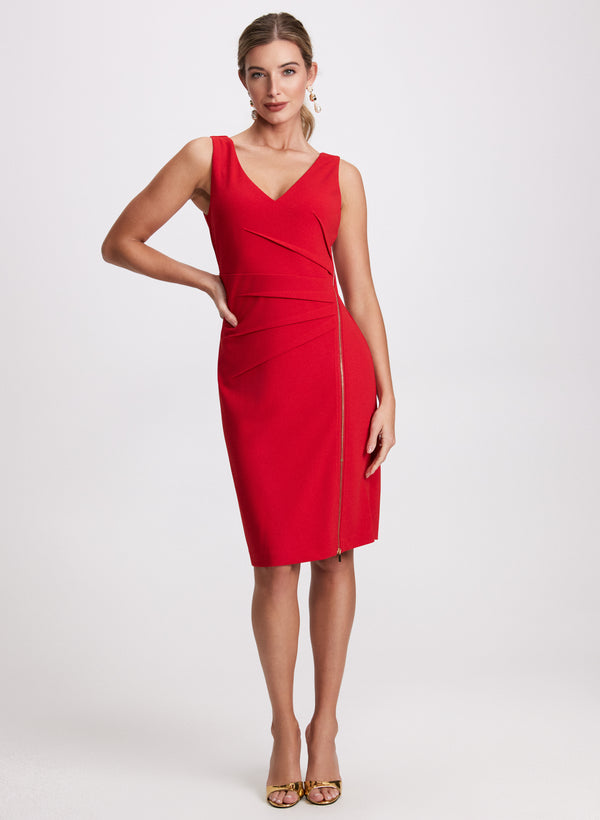 laura Double V-Neck Sheath Dress