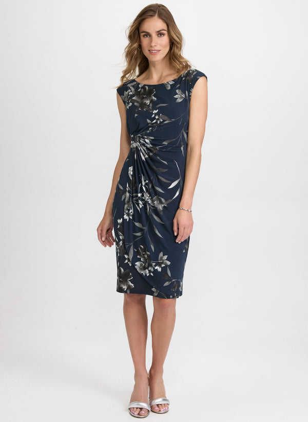 laura Draped Floral Dress