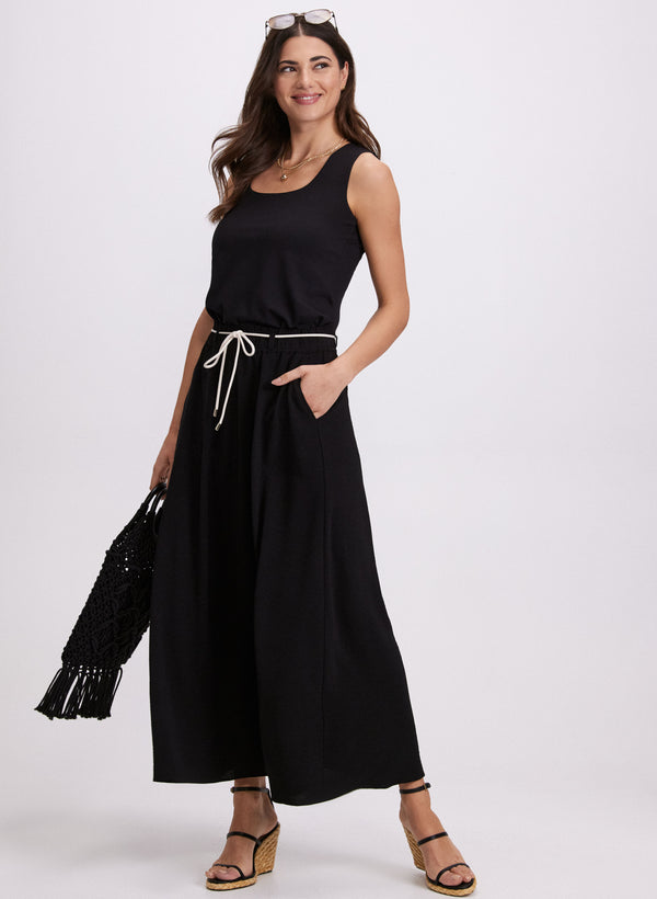 Laura Drawstring Crinkled Maxi Skirt