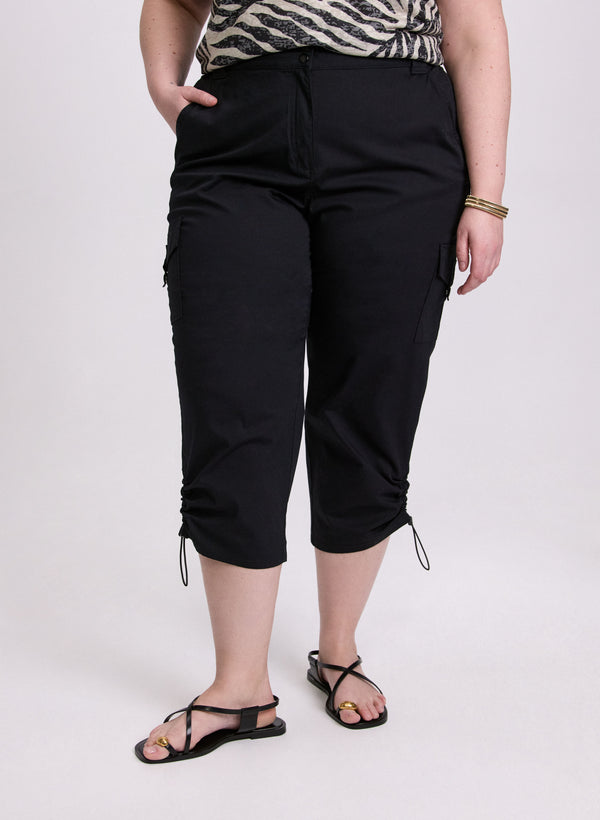 laura Drawstring Hem Capris
