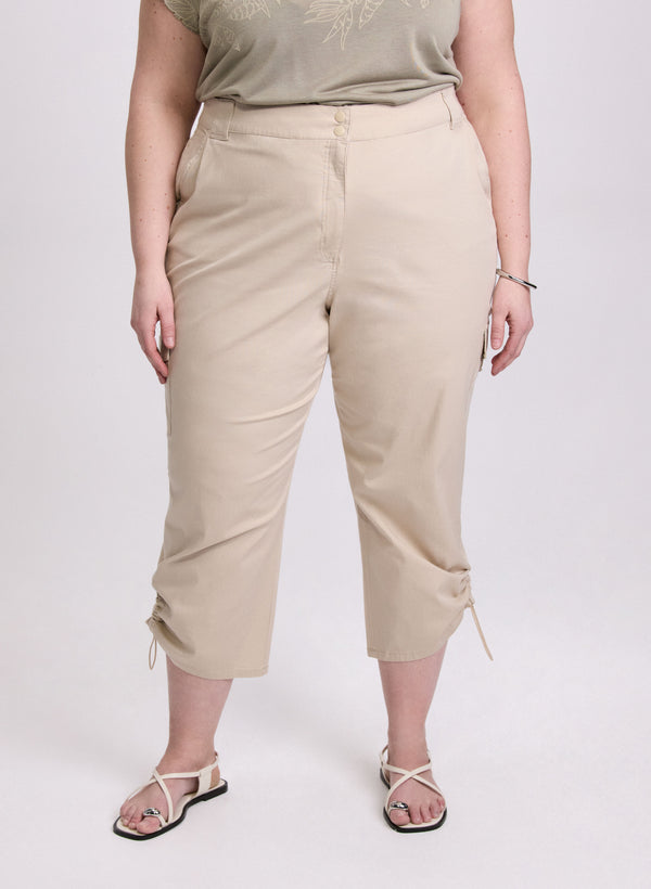 laura Drawstring Hem Capris