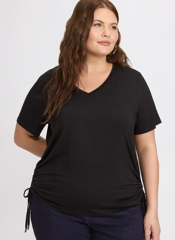 laura Drawstring Hem T-Shirt