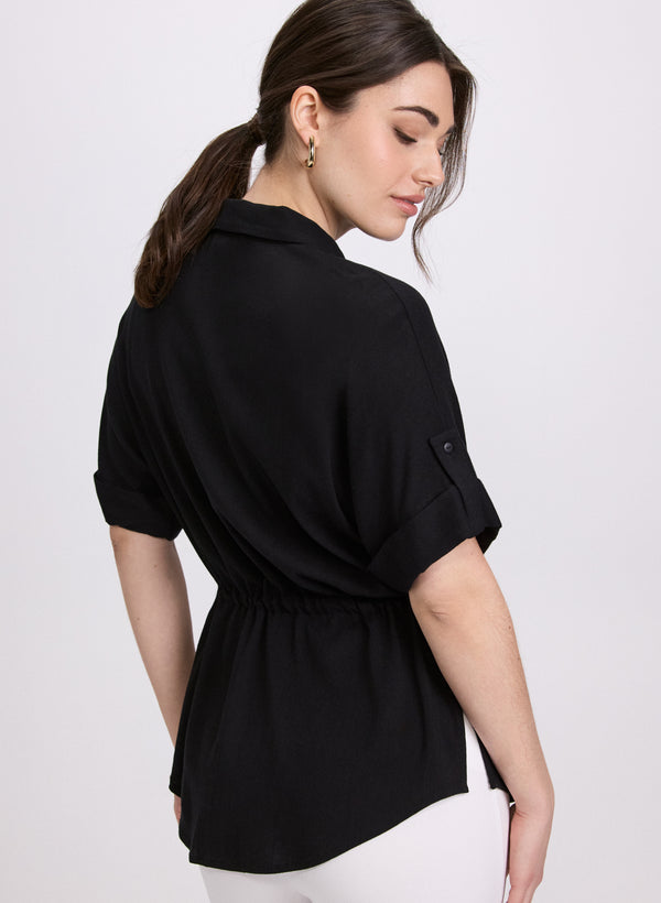 Laura Drawstring Waist Blouse