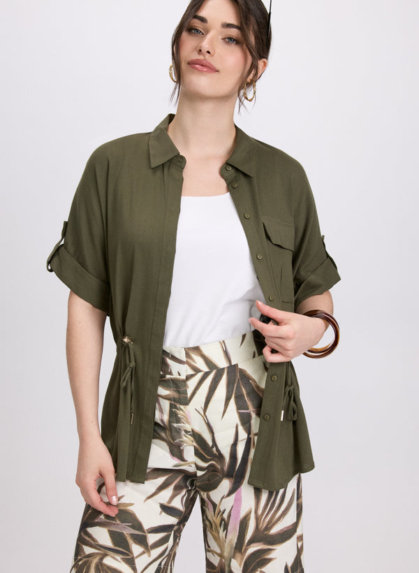 laura Drawstring Waist Blouse