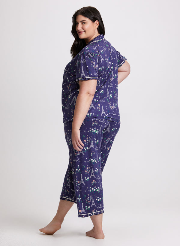Laura Eiffel Tower Print Pyjama Set