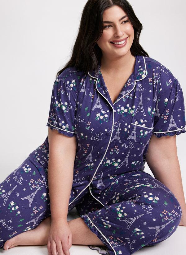 Laura Eiffel Tower Print Pyjama Set