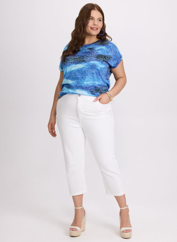 Laura Embellished Abstract T-Shirt