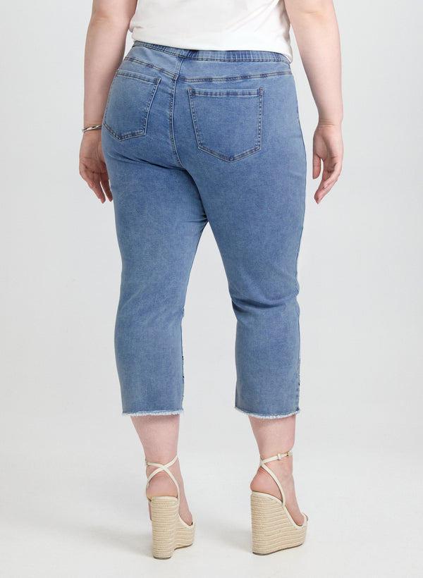 Laura Embellished Denim Capris