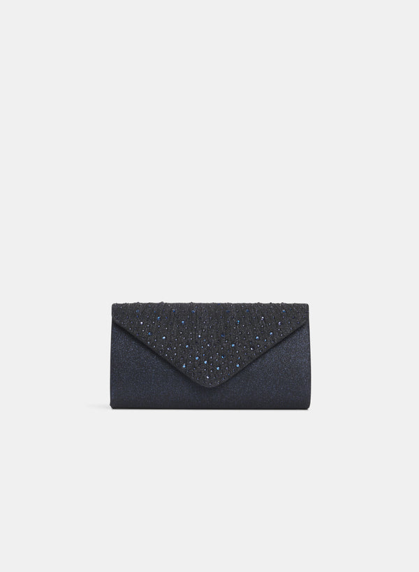 laura Embellished Glitter Clutch