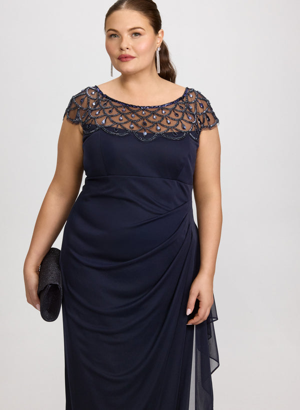 Laura Embellished Mesh Dress