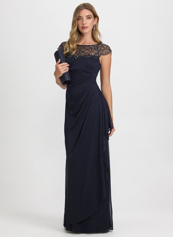 laura Embellished Mesh Dress