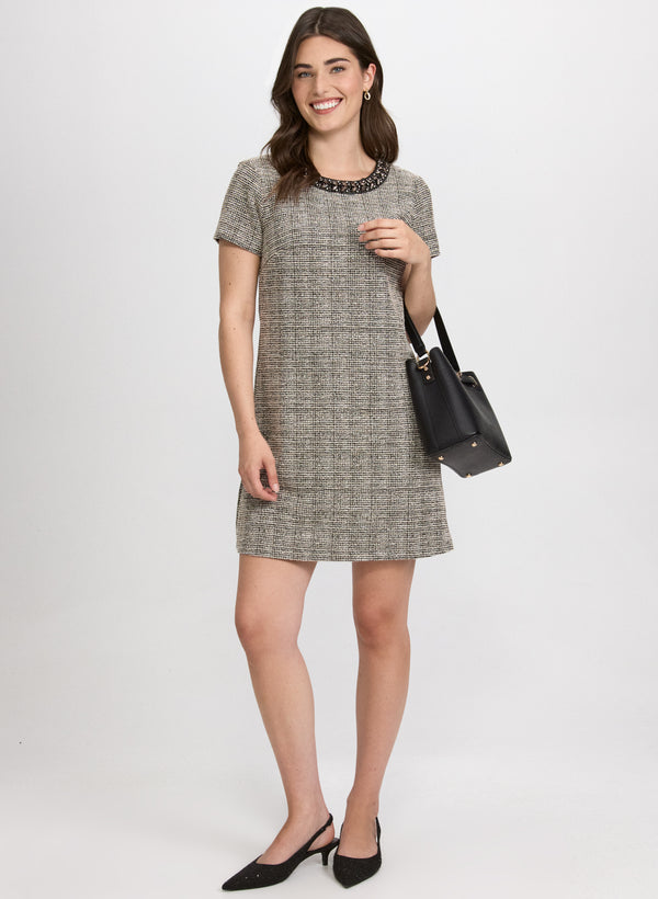 laura Embellished Tweed Dress