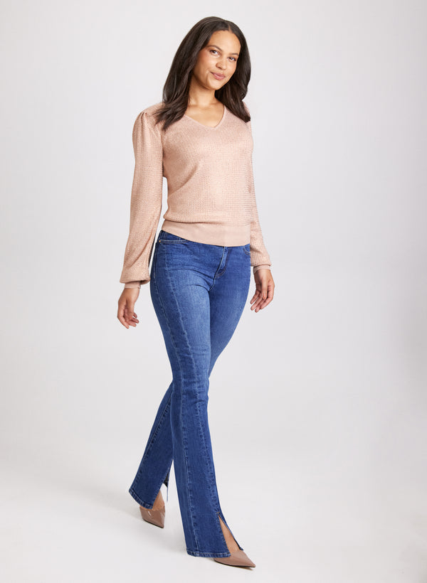 Laura Embellished V-Neck Sweater
