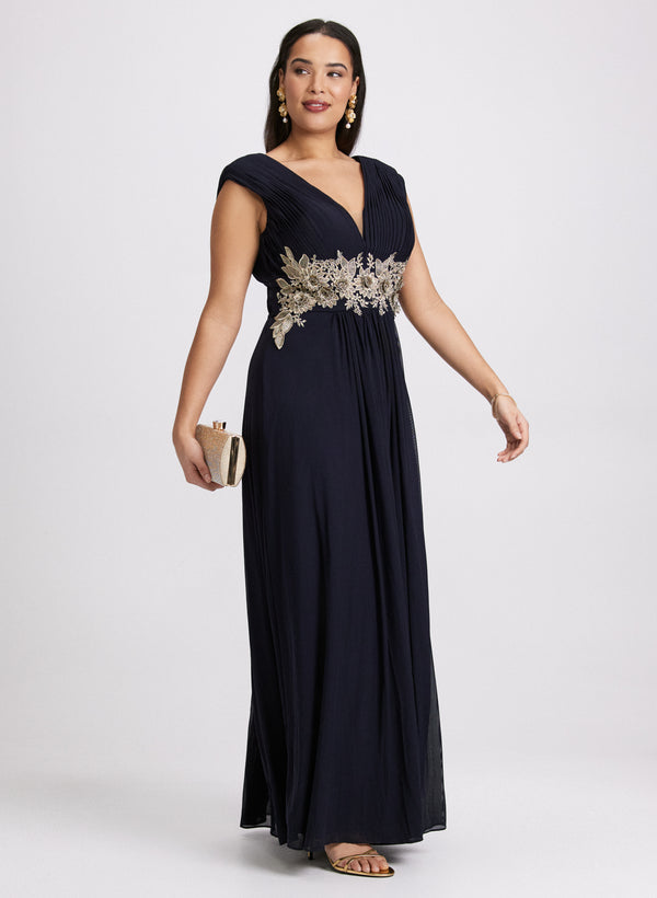 Laura Embroidered Appliqué Dress