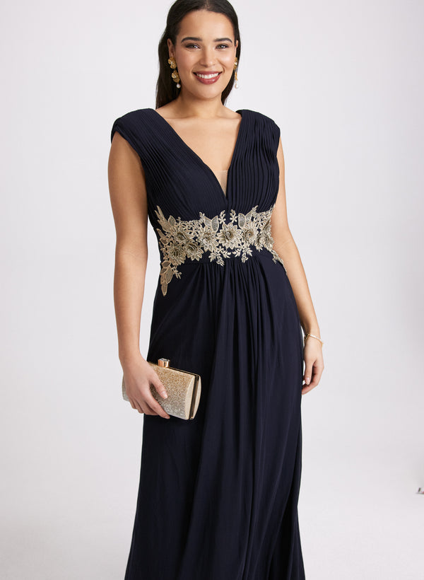 Laura Embroidered Appliqué Dress