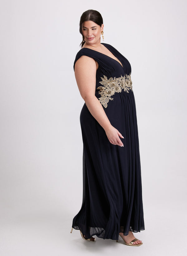 Laura Embroidered Appliqué Dress