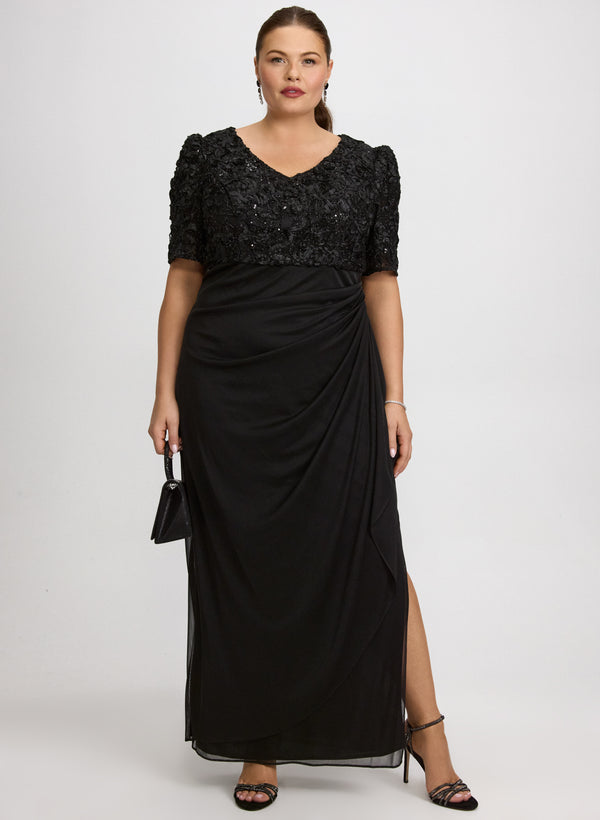 laura Embroidered Empire Waist Dress