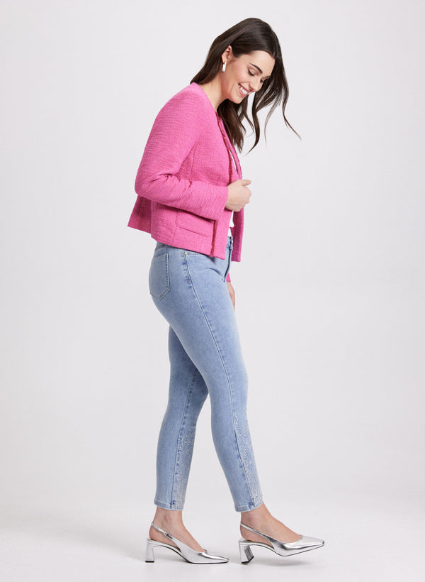 Laura Embroidered Slim-Leg Jeans