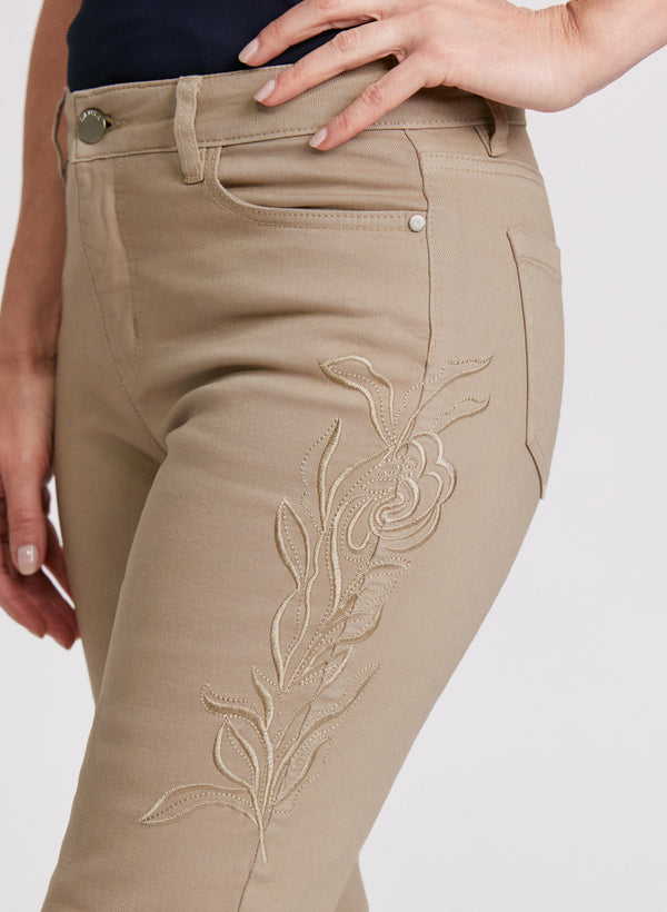 Laura Embroidered Straight Leg Jeans