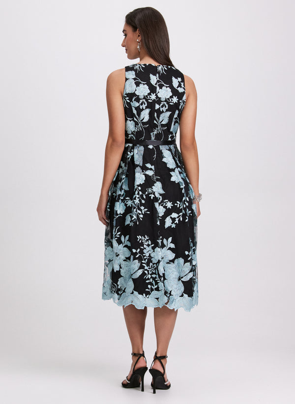 Laura Embroidered Tulle Dress