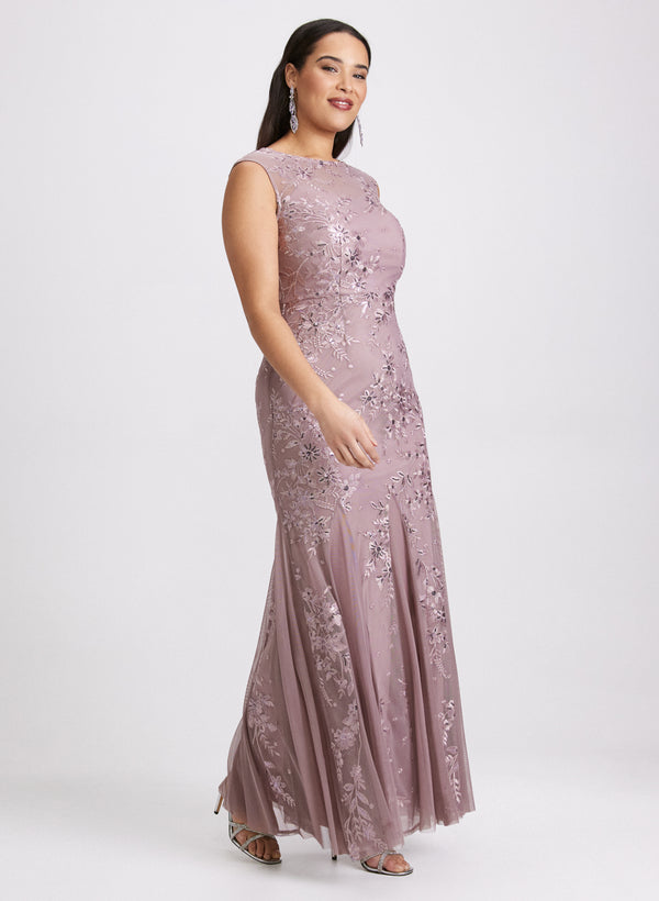 Laura Embroidered Tulle Dress