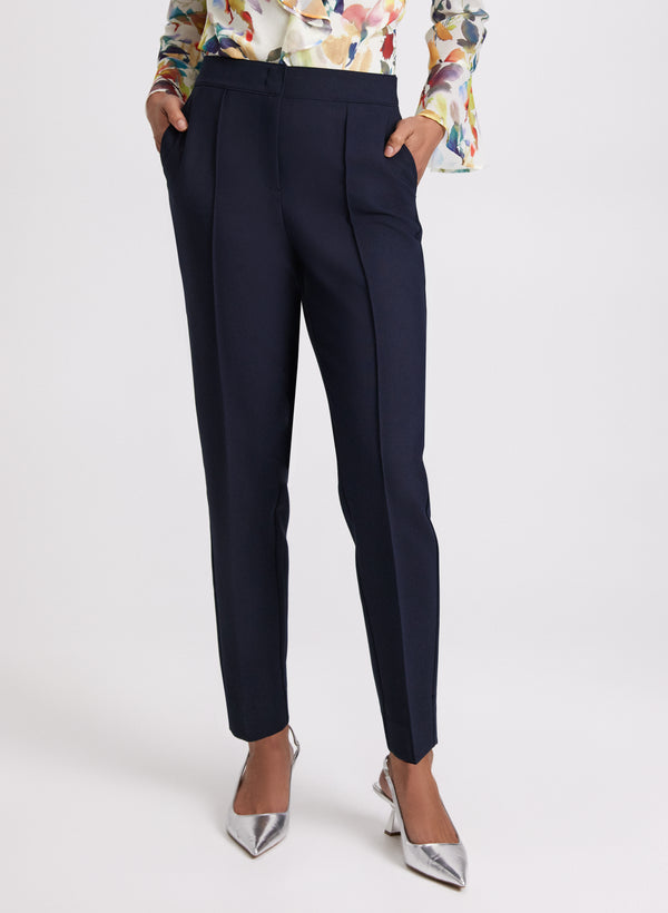 laura Emma Seamed Slim-Leg Pants
