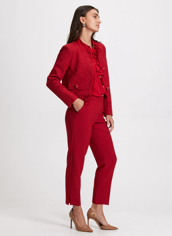 Laura Emma Slit Hem Slim-Leg Pants – Short