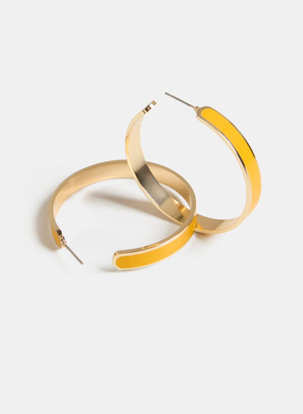 Laura Enamel Hoop Earrings