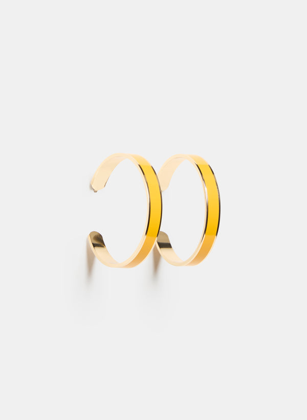 Laura Enamel Hoop Earrings