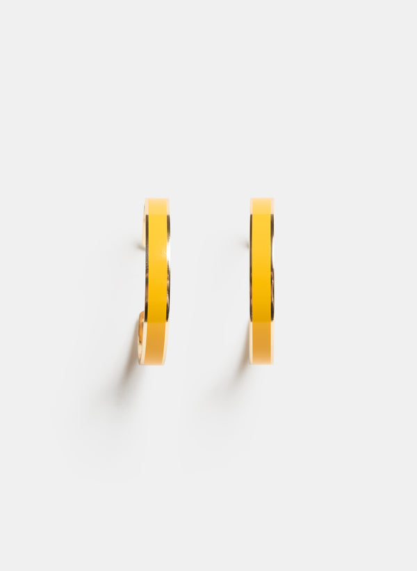 laura Enamel Hoop Earrings