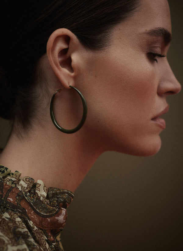 Laura Epoxy Hoop Earrings