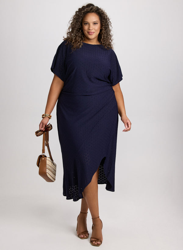 laura Eyelet Midi Dress