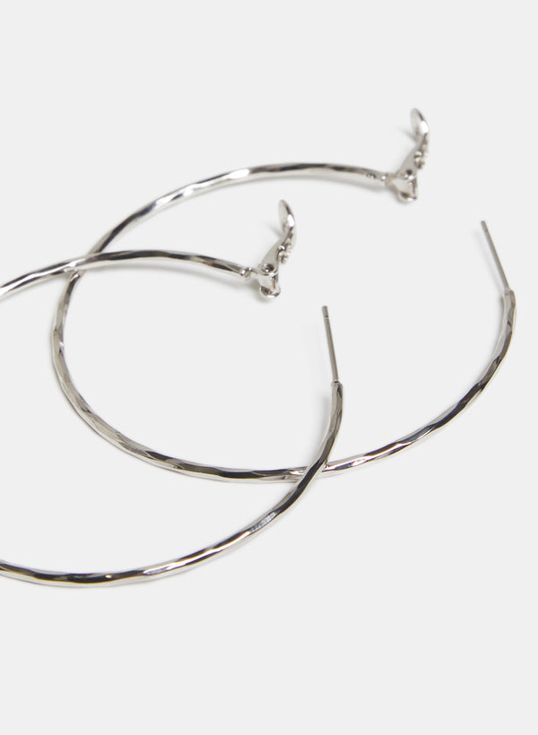Laura Faceted Hoop Earrings