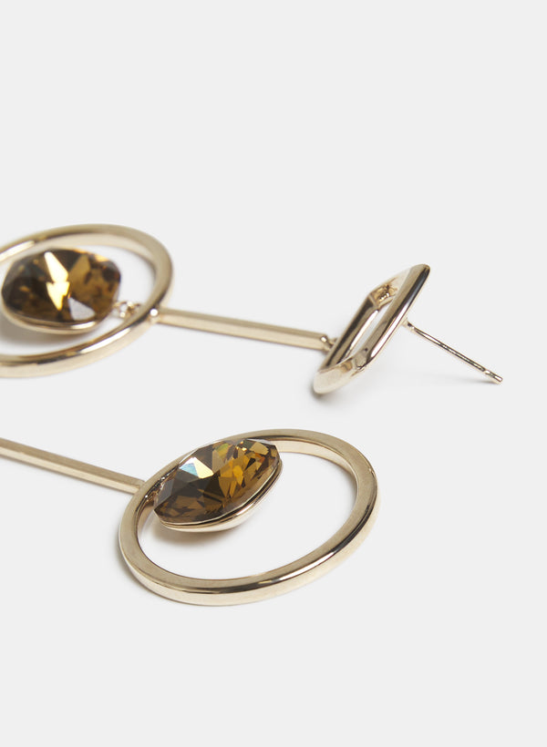 Laura Faceted Stone Drop Earrings