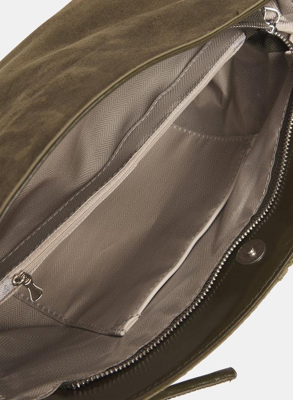 Laura Faux-Suede Shoulder Bag