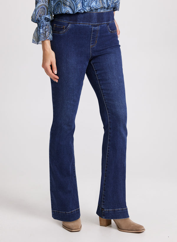 laura Flare Leg Pull-On Jeans