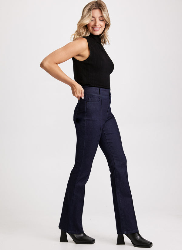Laura Flared Pintuck Jeans
