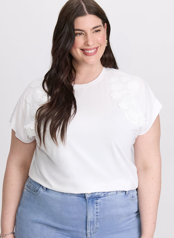 laura Floral Appliqué T-Shirt