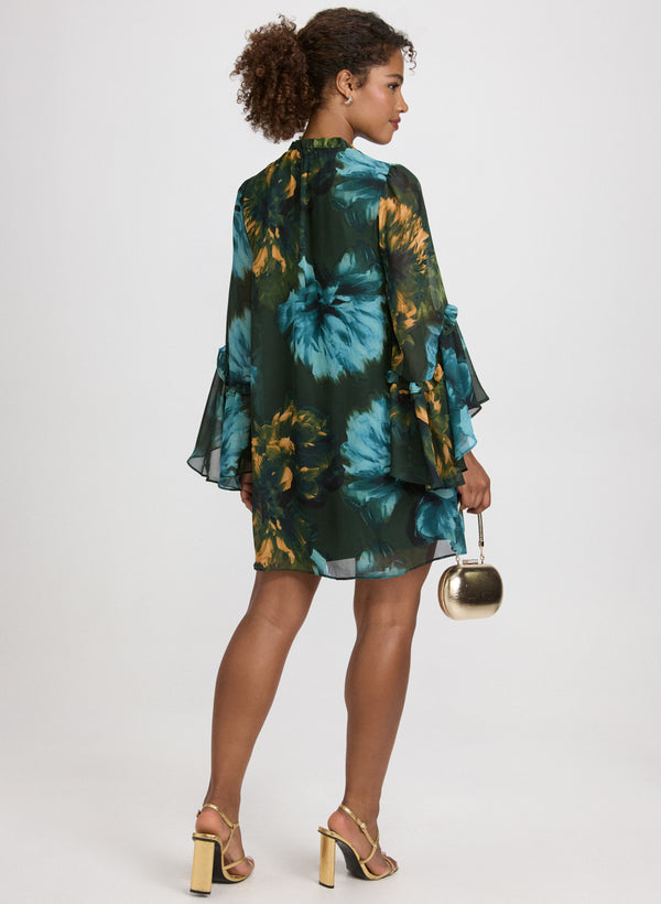 Laura Floral Bell Sleeve Dress