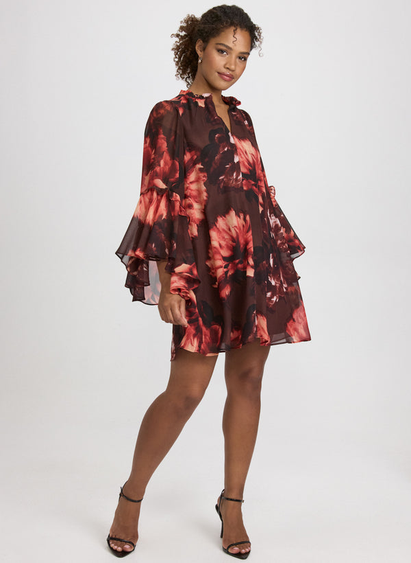 Laura Floral Bell Sleeve Dress