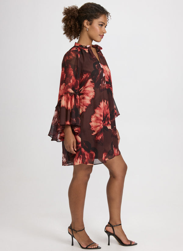 Laura Floral Bell Sleeve Dress