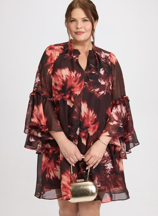 Laura Floral Bell Sleeve Dress