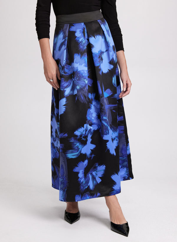 laura Floral Box Pleat Maxi Skirt