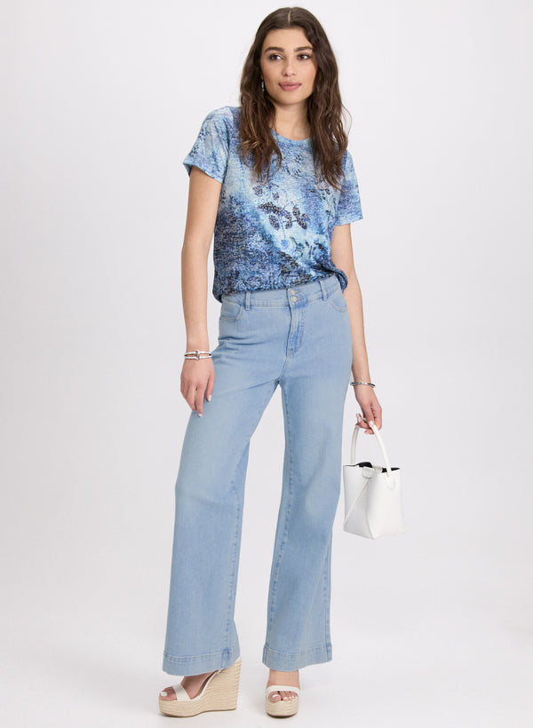 Laura Floral Burnout T-Shirt