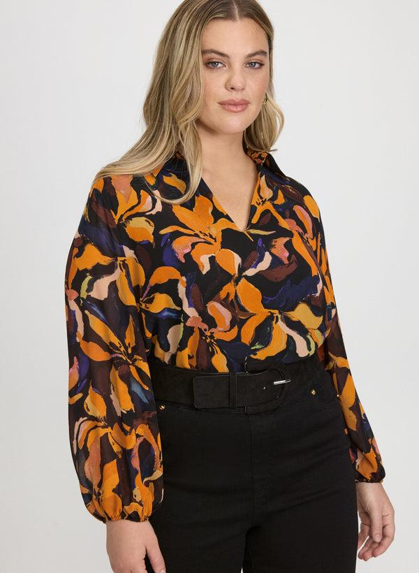 laura Floral Chiffon Blouse