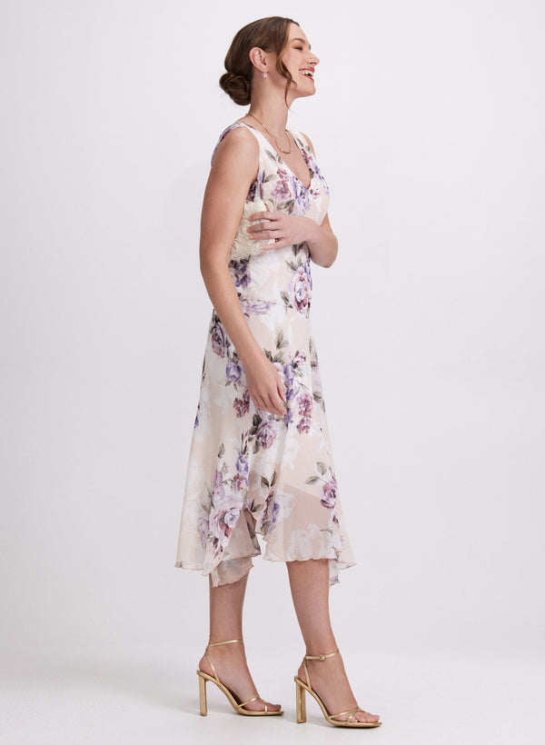 Laura Floral Chiffon Dress